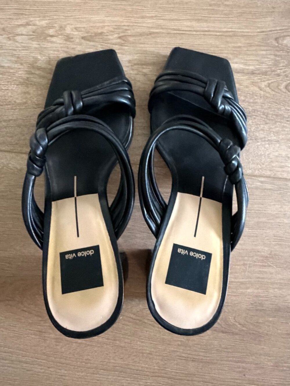 Dolce Vita Black Wedge Sandals